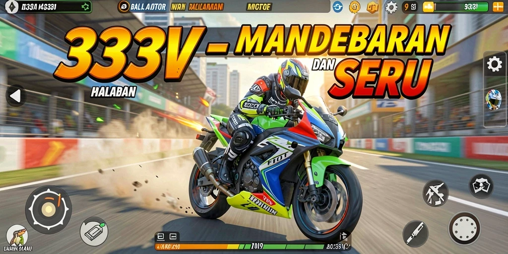 Gameplay seru balapan motor di 333V.