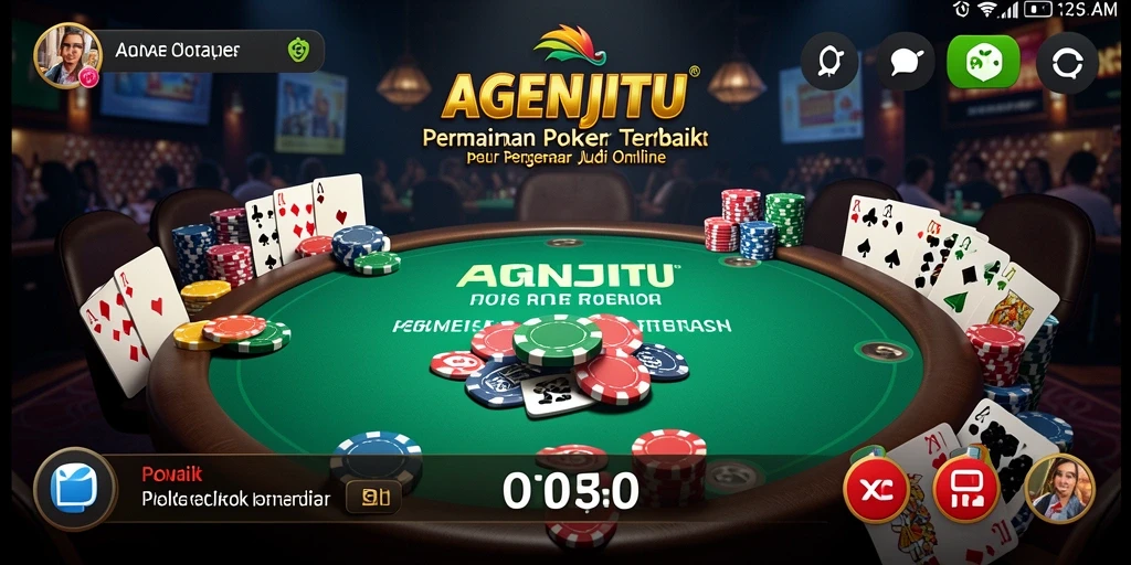 Tampilan menarik dari gameplay Poker di AGENJITU.