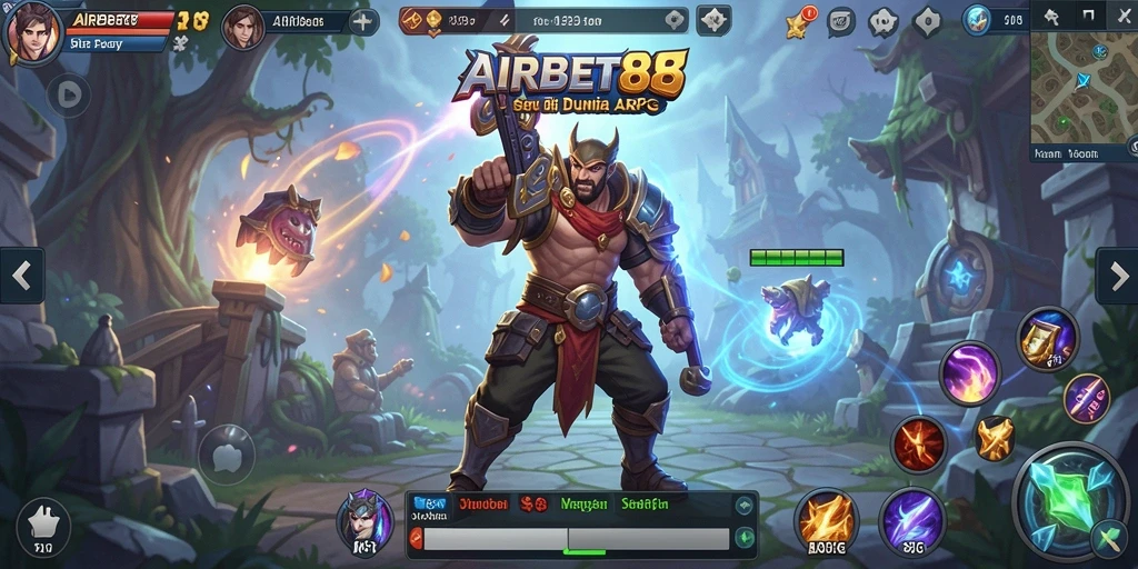 Screenshot gameplay AIRBET88 menampilkan aksi seru dalam pertarungan ARPG.