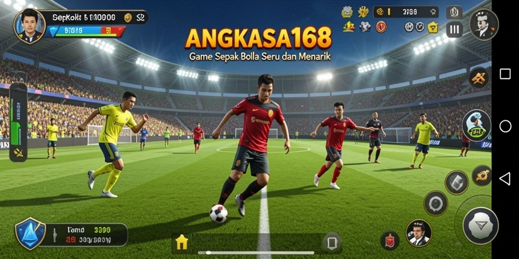 Screenshot gameplay ANGKASA168 menampilkan aksi seru di lapangan.