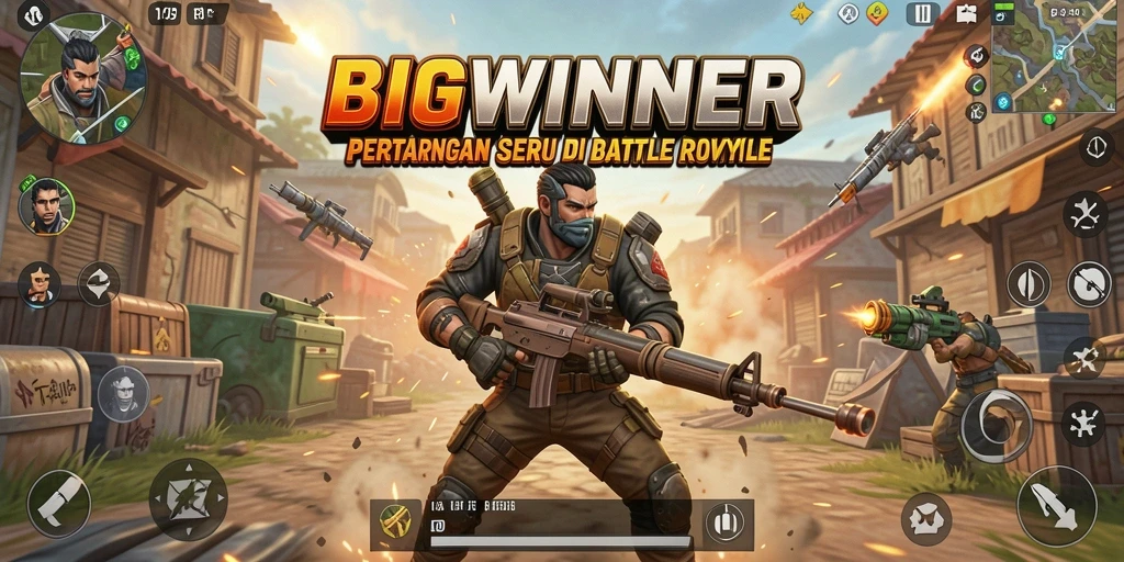 Tampilan menarik dari gameplay pertarungan di BIGWINNER.