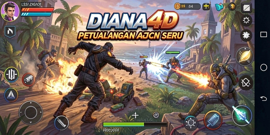 Tampilan screenshot gameplay DIANA4D yang penuh aksi dan ketegangan.