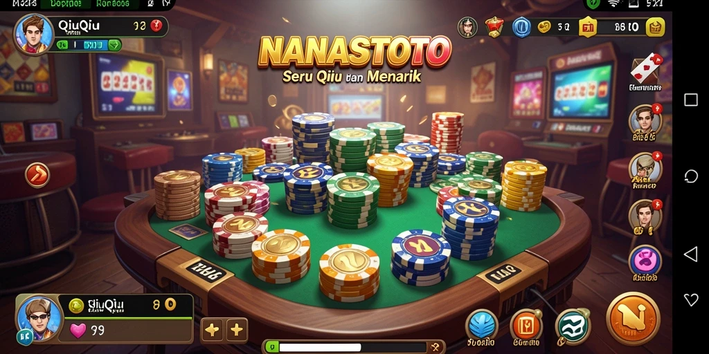 Screenshot gameplay QiuQiu NANASTOTO yang menarik.