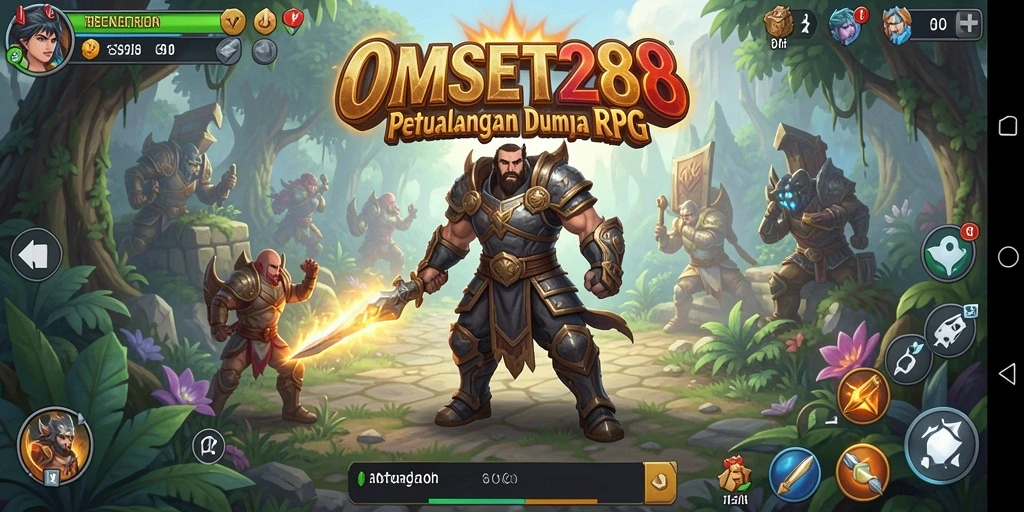 Tampilan gameplay RPG menakjubkan dengan karakter yang menonjol.