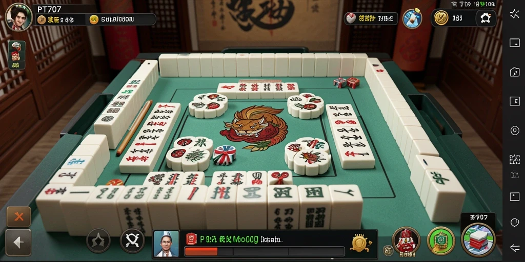 Tampilan menarik dari gameplay Mahjong yang menantang.