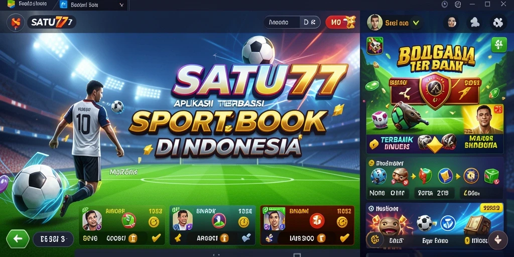 Tampilan utama SATU77 saat memasang taruhan olahraga.