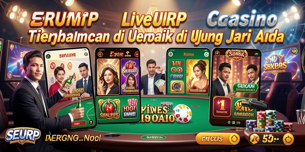Tampilan seru dari gameplay Live Casino SERURP dengan dealer profesional.