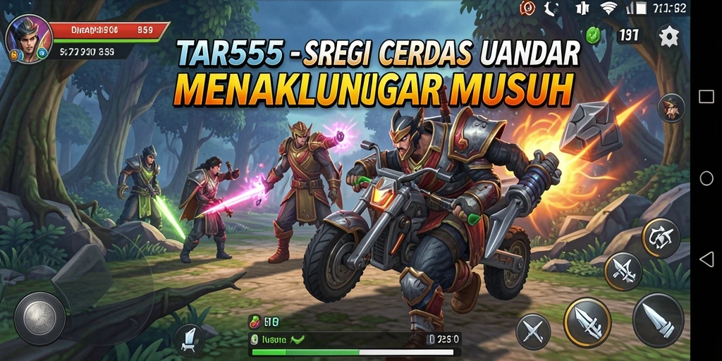 Tangkapan layar utama TAR555 menampilkan pertempuran strategi yang mendebarkan.