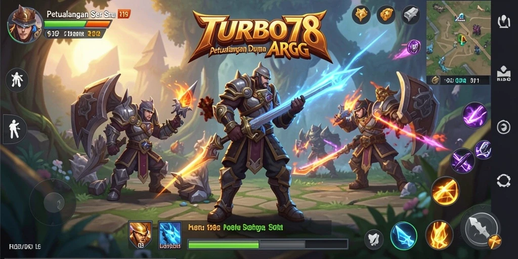 Tampilan dinamis gameplay <strong>TURBO78</strong> dalam aksi ARPG yang seru.